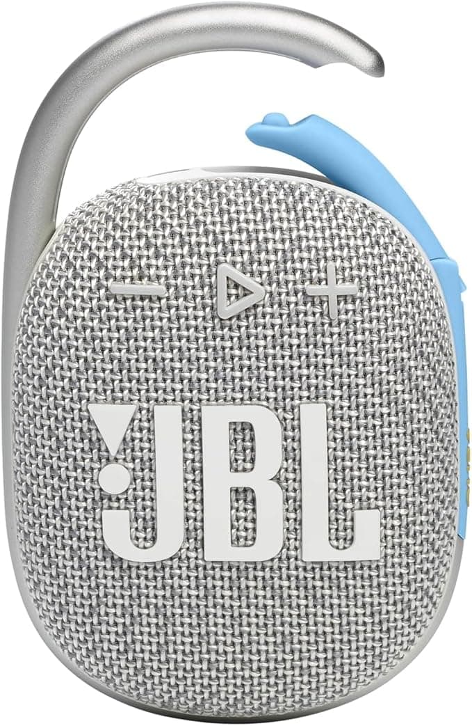 JBL Clip 4 Waterproof Wireless Bluetooth Speaker, 10H Playtime - White - Image 1