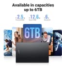 UGREEN 2.5" USB-C 3.1 Hard Drive Enclosure – UASP, 6Gbps, Driver-Free, Up to 10TB thumbnail 3