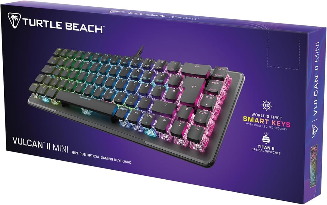 Turtle Beach Vulcan II Mini 65% Optical Mechanical Gaming Keyboard - Black - Image 10