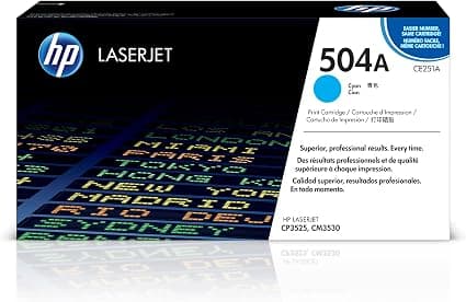 HP 504A CE251A Original HP LaserJet Toner Cartridge - Cyan - Image 1