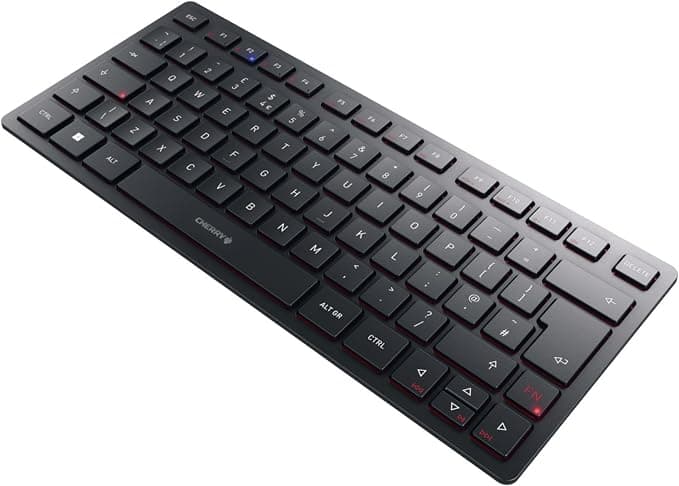 CHERRY KW 9200 MINI Compact Multi-Device Wireless Keyboard UK QWERTY - Black - Image 5