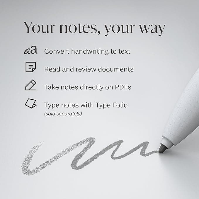 reMarkable 2 Essentials Bundle 10.3 Inch Paper Tablet with Marker Plus and Grey Book Folio - Image 5