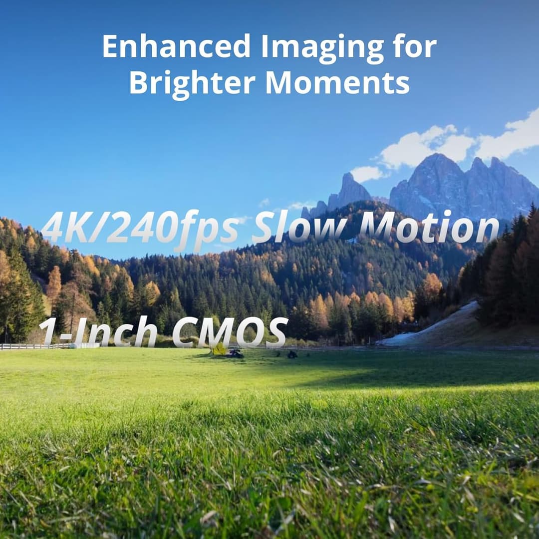 DJI Osmo Pocket 4 4K Camera 1-Inch Sensor, 240fps Video, 3-Axis Stabilisation, 10-bit D-Log, 2x Lossless Zoom - Image 2