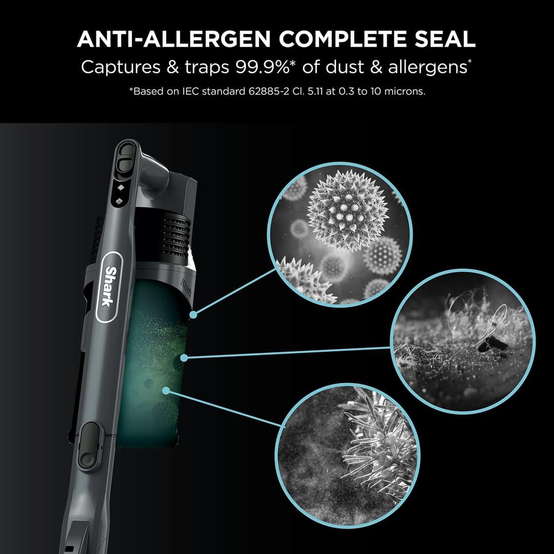 Shark Cordless Stick Vacuum Cleaner IZ202AMZUKT with Anti Hair Wrap Technology, 40 Minute Run Time, Black - Image 8