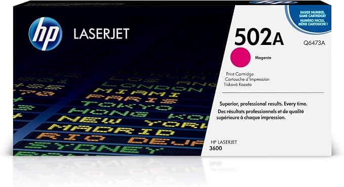 HP 502A Q6473A Original LaserJet Toner Cartridge for HP Color LaserJet Printers - Magenta  - Image 1
