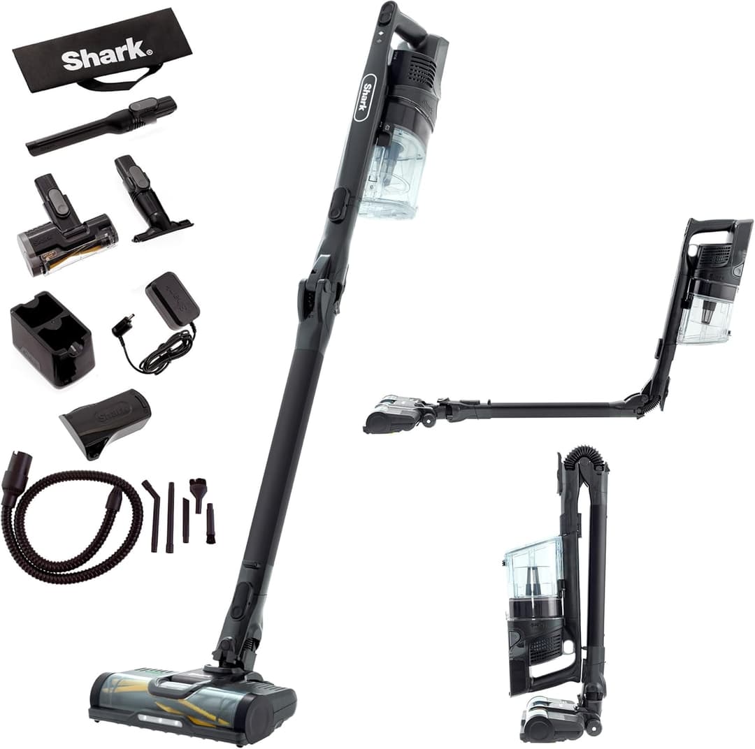 Shark Cordless Stick Vacuum Cleaner IZ202AMZUKT with Anti Hair Wrap Technology, 40 Minute Run Time, Black - Image 1