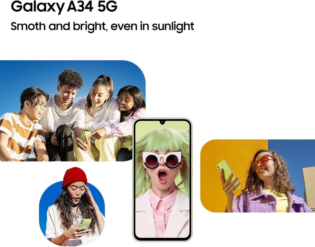 Samsung Galaxy A34 5G 128GB 6.6" Super AMOLED Display - Awesome Lime  - Image 6