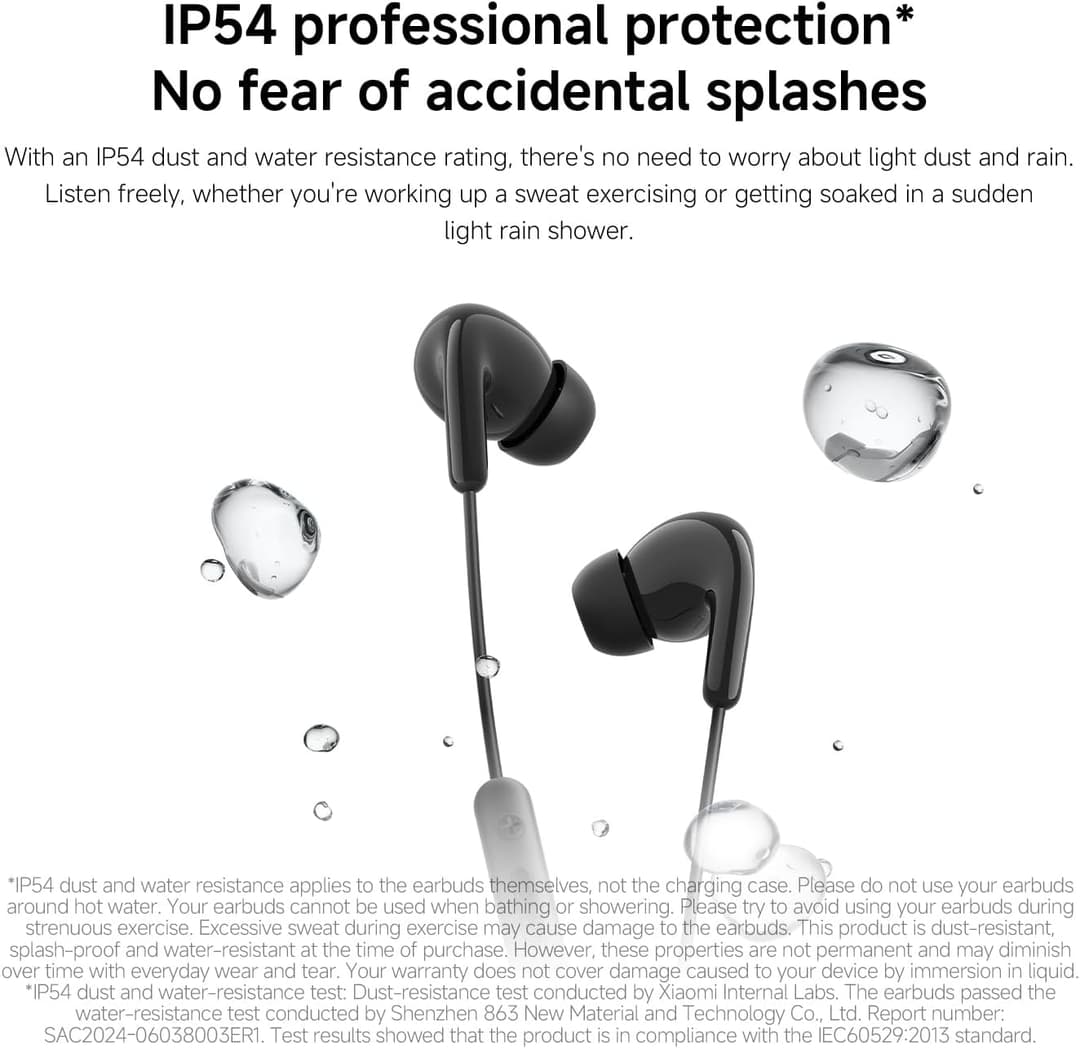 Xiaomi Type C Earphones 12.4mm Driver HD Microphone Three Button Control IP54 - Black - Image 4