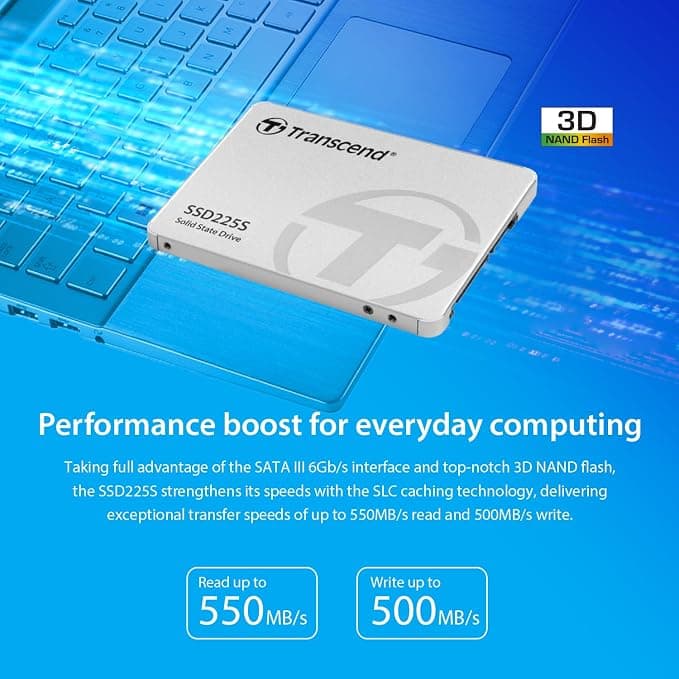 Transcend SSD225S 1TB 2.5 Inch SATA III Internal SSD 6Gb/s 3D NAND TS1TSSD225S - Image 4