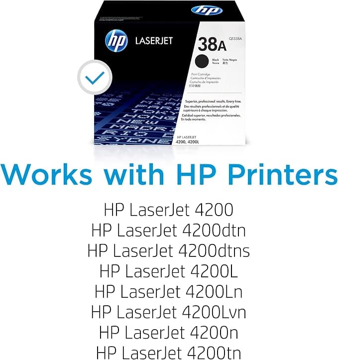 HP 38A - black - original - LaserJet - toner cartridge ( Q1338A ) - Image 2