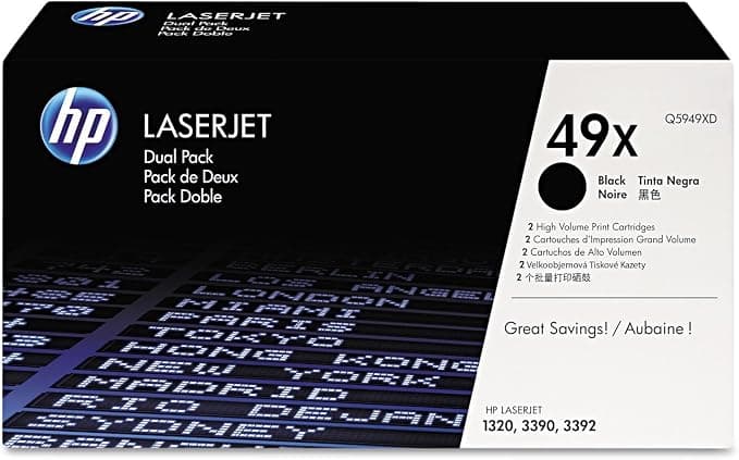HP 49X Q5949XD Original HP High Yield LaserJet Toner Cartridge 2 Pack - Black - Image 1