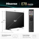 Hisense 50 Inch 50E78QTUK QLED Smart AI TV 4K UHD with Freely - Black thumbnail 4