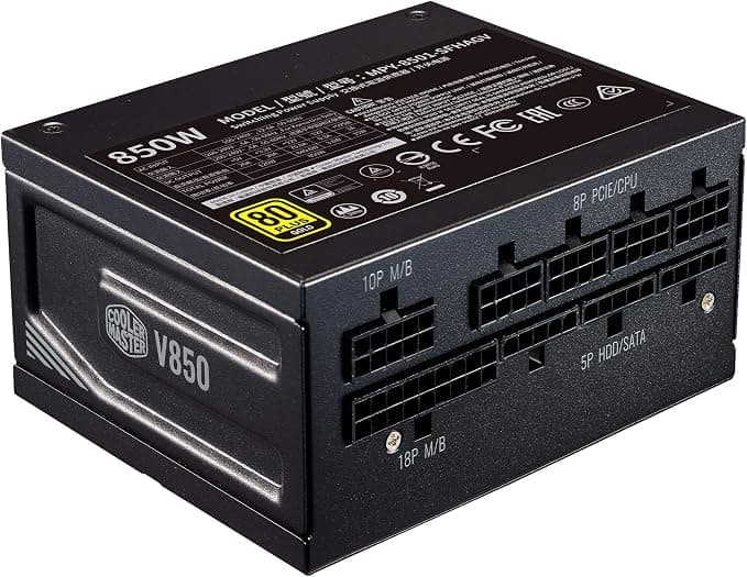 Cooler Master V850 SFX Gold 850W Fully Modular SFX Power Supply Unit - Black - Image 2