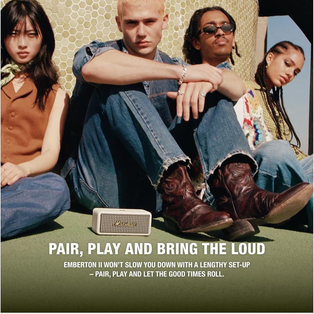 Marshall Emberton II Portable Bluetooth Speaker - Cream - Image 5