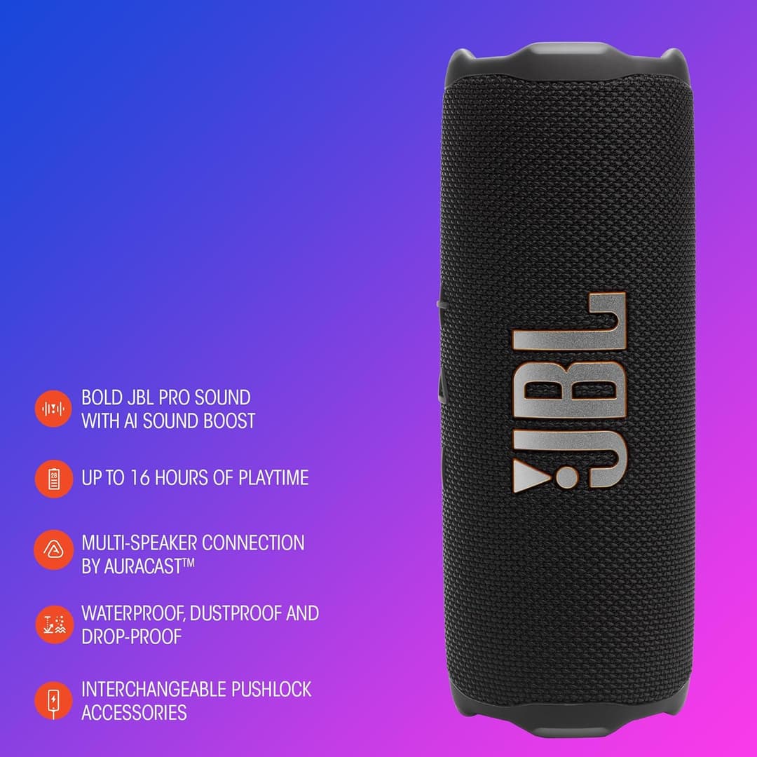 JBL Flip 7 Bluetooth Speaker Purple - Image 4