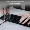 CHERRY KW 9200 MINI Compact Multi-Device Wireless Keyboard UK QWERTY - Black thumbnail 3