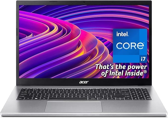 Acer Aspire 3 A315-59 Laptop, Intel Core i7-1255U, 8GB RAM, 512GB SSD, 15.6” Windows 11 – Silver