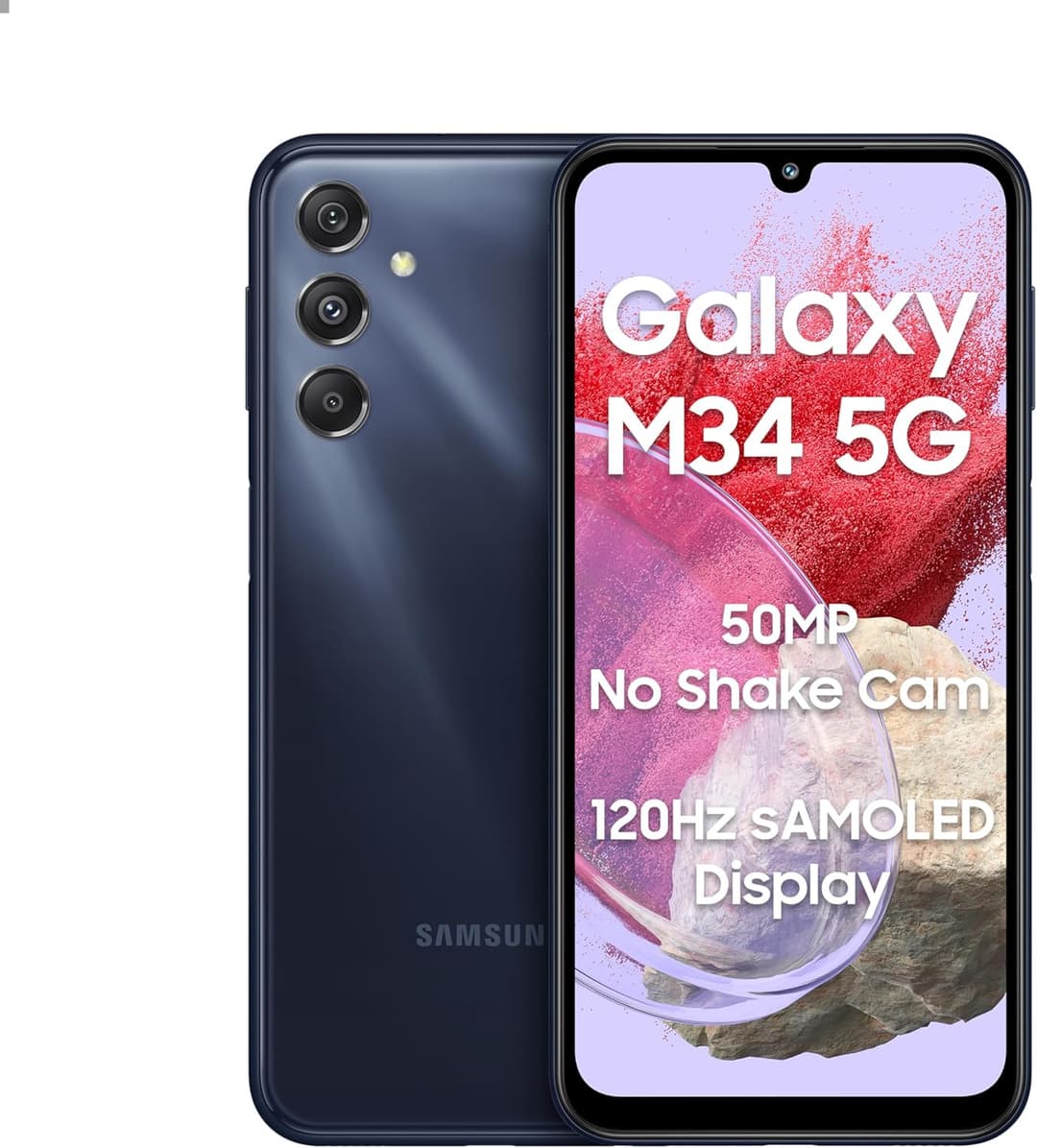 Samsung Galaxy M34 5G 6GB/128GB 120Hz AMOLED, 50MP Camera, 6000mAh Battery - Midnight Blue - Image 1