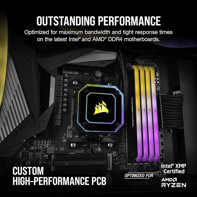 Corsair Vengeance RGB RS 16GB (2x8GB) DDR4 3200MHz CL16 Desktop Memory Kit - Black - Image 4
