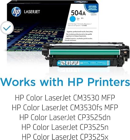 HP 504A CE251A Original HP LaserJet Toner Cartridge - Cyan - Image 2