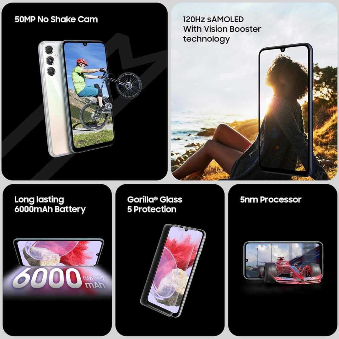 Samsung Galaxy M34 5G 6GB/128GB 120Hz AMOLED, 50MP Camera, 6000mAh Battery - Midnight Blue - Image 2