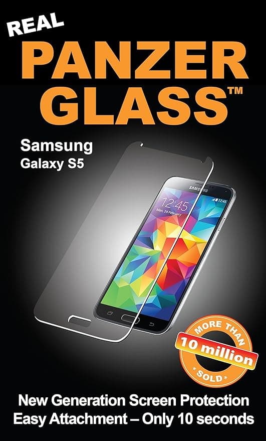 PanzerGlass PG1035 Tempered Glass Screen Protector for Samsung Galaxy S5 Anti-Scratch & Fluid-Resistant