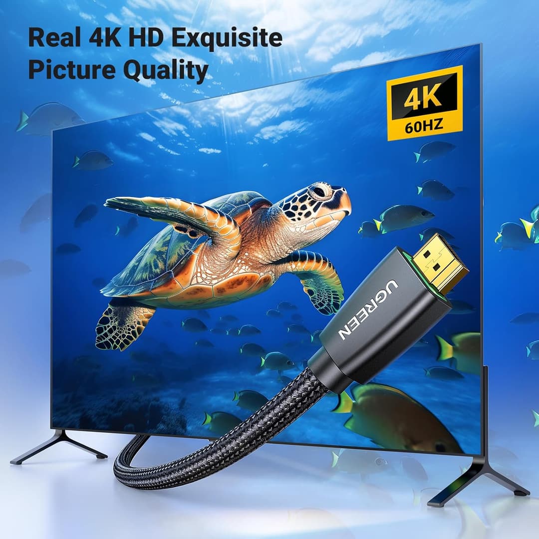 UGREEN HDMI 2.0 Cable 2M – 4K@60Hz, 18Gbps, HDR, Dolby Atmos - Image 2