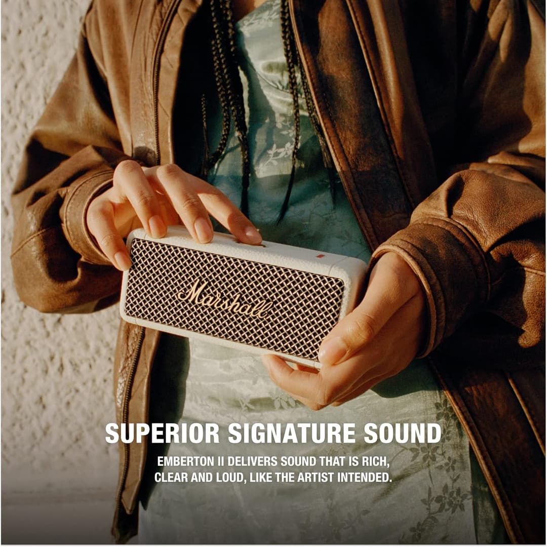 Marshall Emberton II Portable Bluetooth Speaker - Cream - Image 2