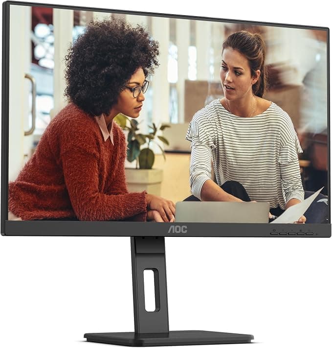 AOC Q27E3UMF 27 Inch QHD VA Monitor 75Hz USB Hub Speakers - Black - Image 3