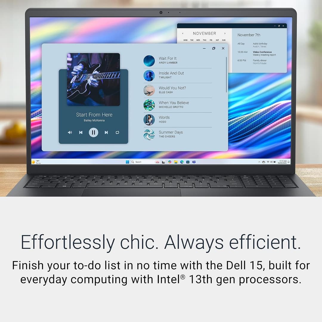 Dell 15 DC15250 15.6 Inch FHD 120Hz Laptop Intel Core i7 16GB 512GB SSD - Carbon Black - Image 2