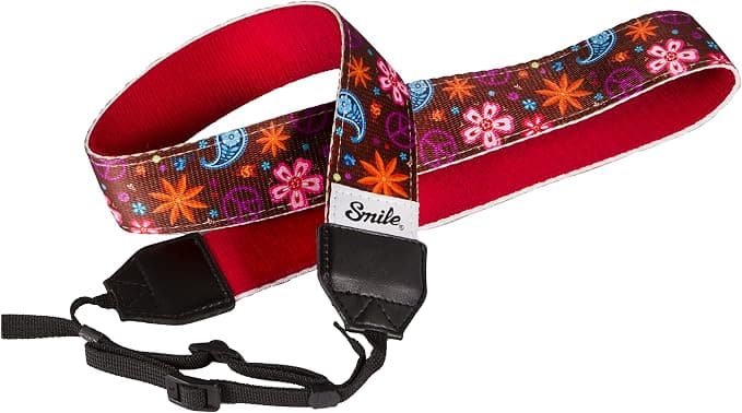 Smile DSLR Camera Strap – Adjustable Comfortable Shoulder Neck Strap for DSLR & Mirrorless Cameras, Indi Brown