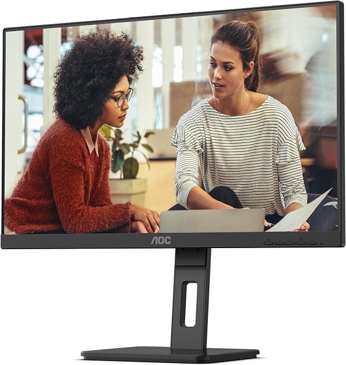 AOC Q27E3UMF 27 Inch QHD VA Monitor 75Hz USB Hub Speakers - Black - Image 1