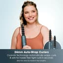 Shark Flex Style 5-in-1 Air Styler & Hair Dryer, Auto-Wrap Curlers, Frizz Fighter Finishing Tool, HD456TLUK - TEAL Blue thumbnail 6