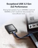Lexar SL500M 1TB Portable External SSD USB 3.2 Gen 2x2 Magnetic Game thumbnail 3