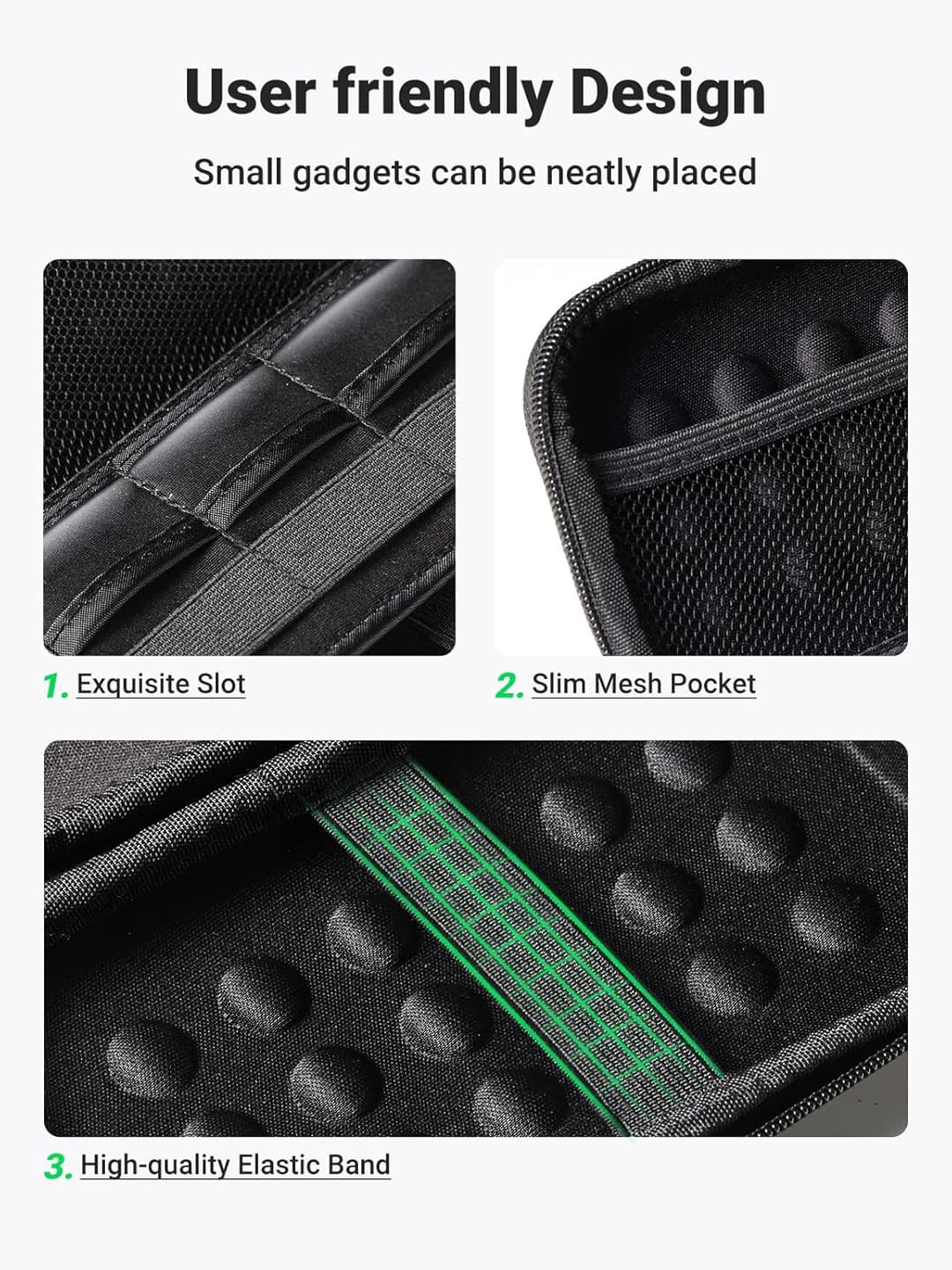 UGREEN 2.5" Portable Hard Drive Case – Waterproof EVA Storage Pouch - Image 6