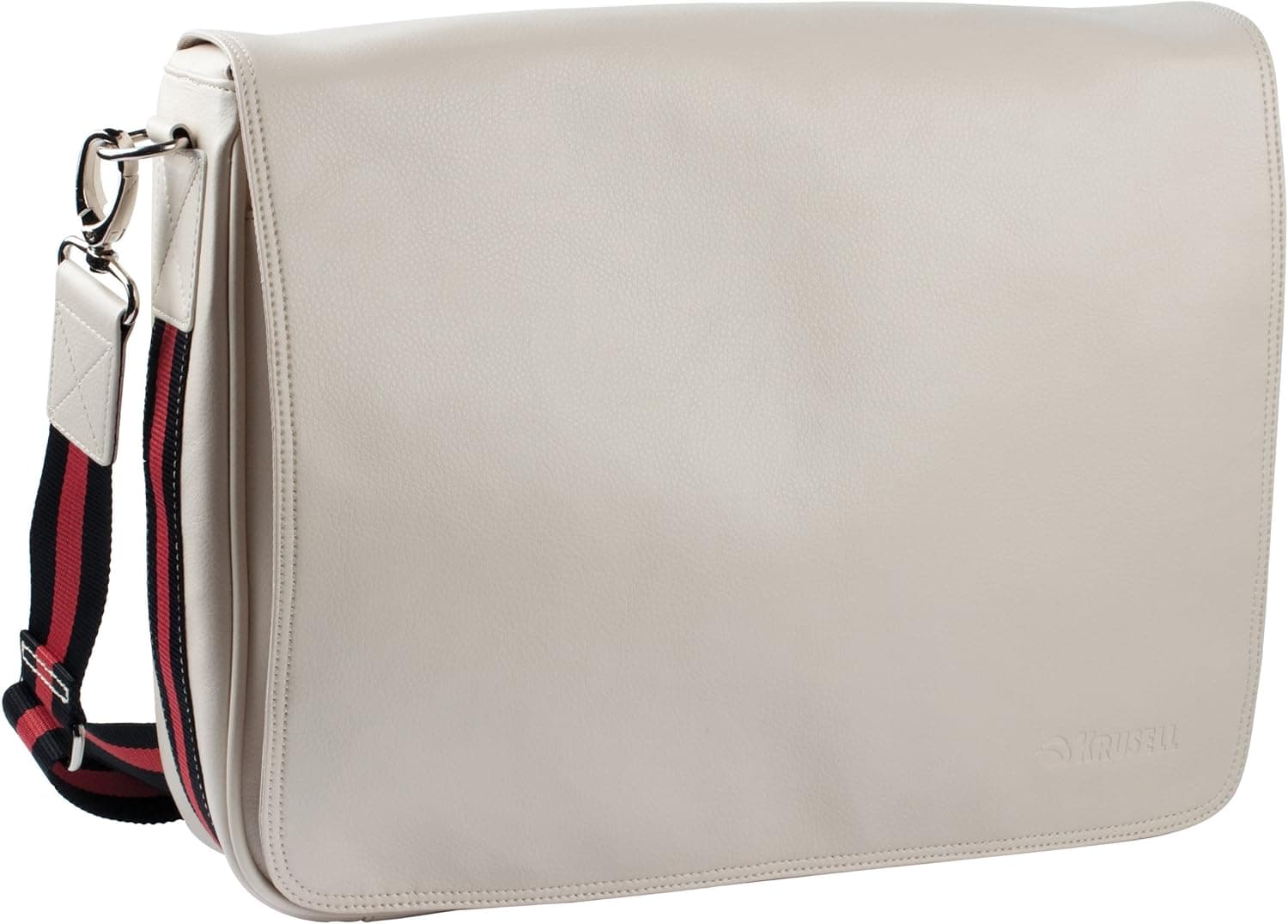Krusell Alvik Faux-Leather Universal Satchel Messenger-Style Shoulder Laptop Bag - Beige