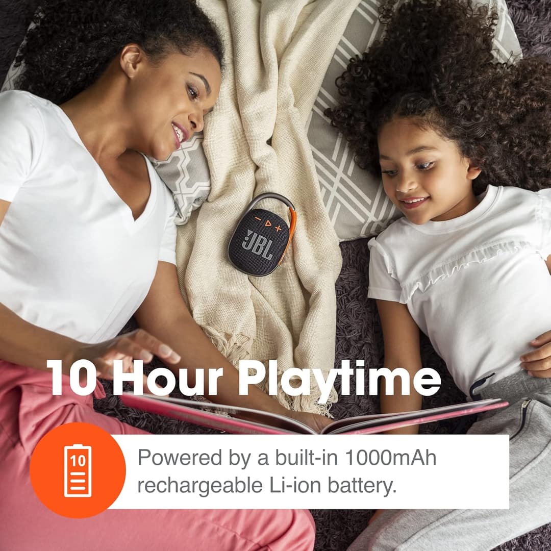 JBL Clip 4 – Portable Bluetooth Speaker, Orange, Waterproof, 10H Playtime - Image 6