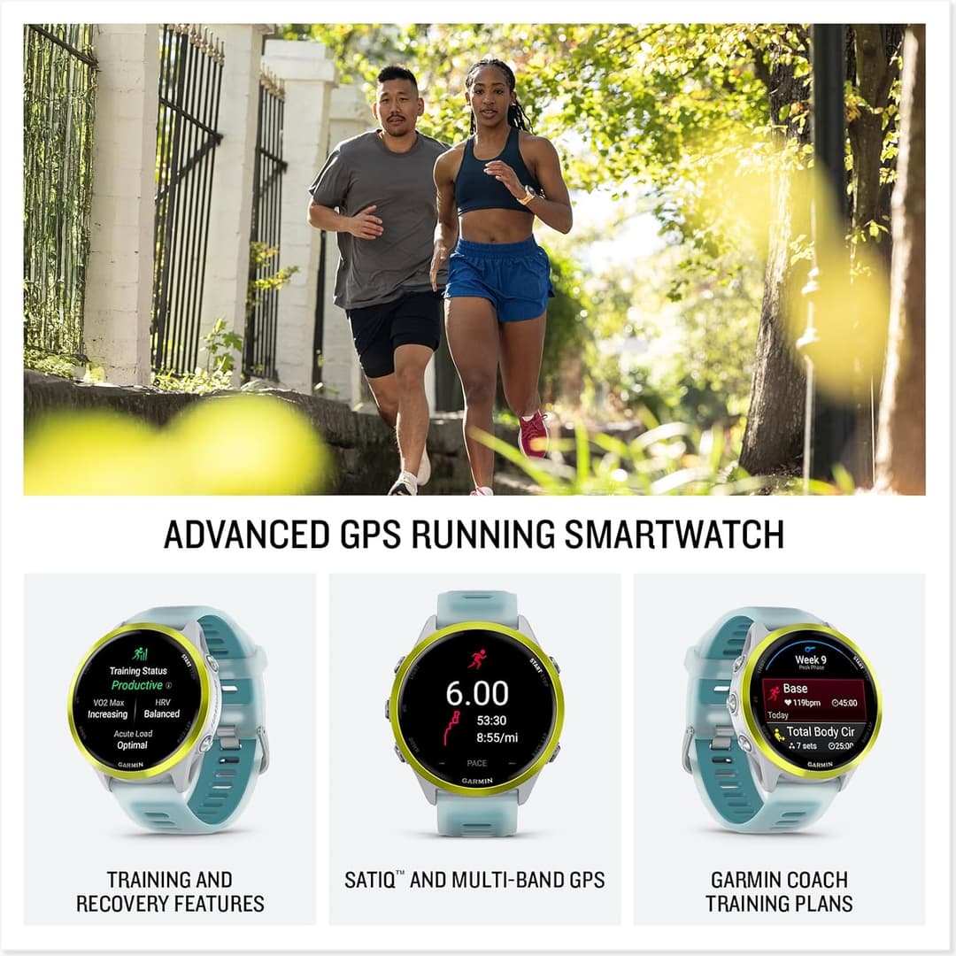 Garmin Forerunner 570 47mm Smartwatch Whitestone Turquoise - Image 3