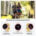 Garmin Forerunner 570 42mm GPS Running Smart Watch AMOLED Music Garmin Coach - Bone Raspberry thumbnail 2