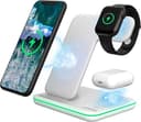 Canyon WS-302 3-in-1 Wireless Charging Station Qi Charger for iPhone Apple Watch AirPods - White thumbnail 4
