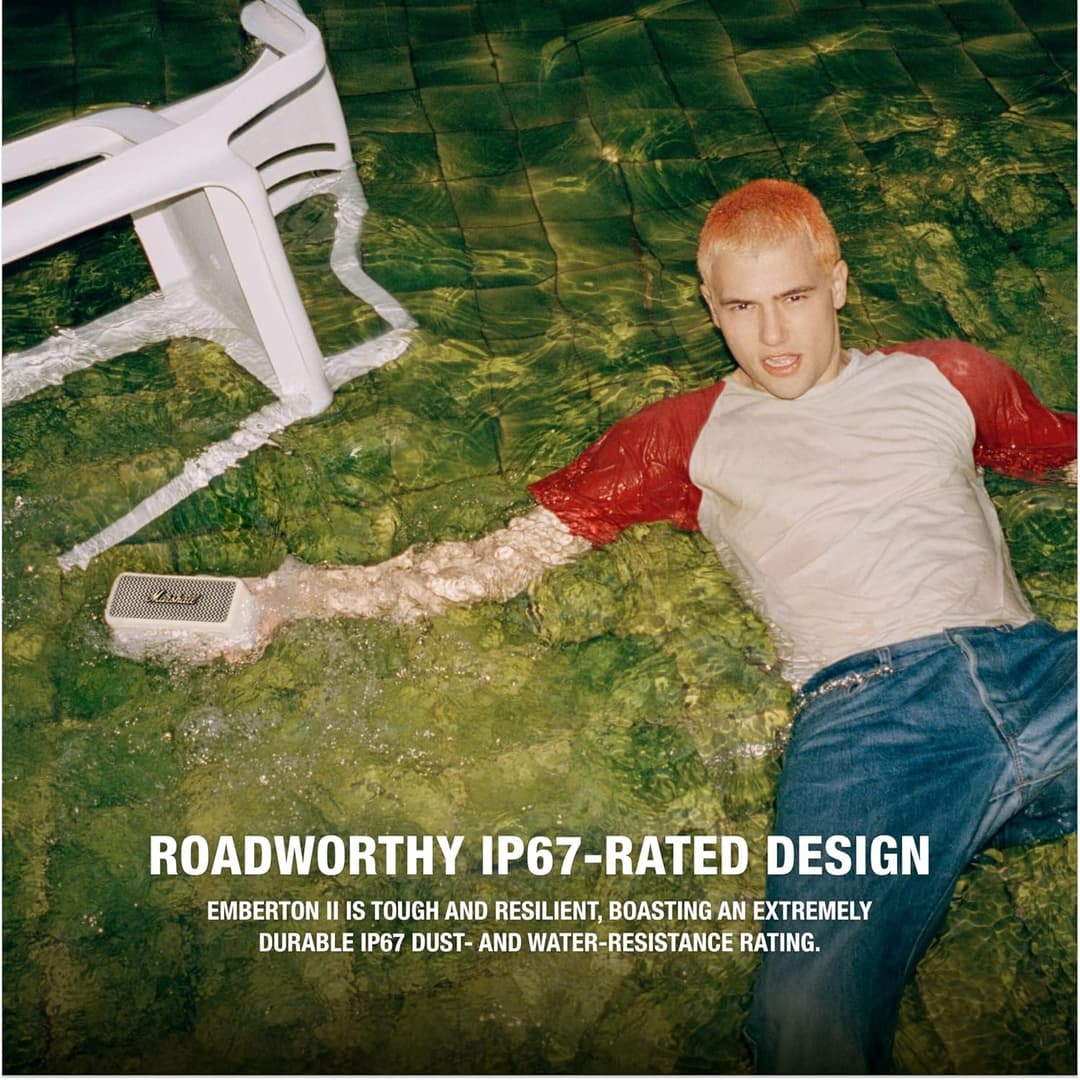 Marshall Emberton II Portable Bluetooth Speaker - Cream - Image 4