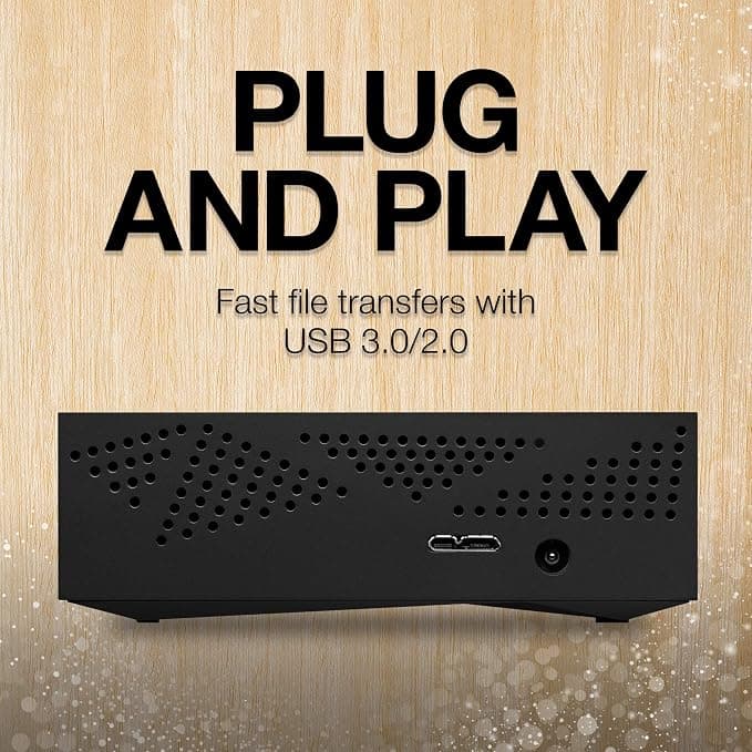 Seagate Desktop 8TB External Hard Drive HDD, USB 3.0, PC, Laptop & Mac, Black (STGY8000400) - Image 4