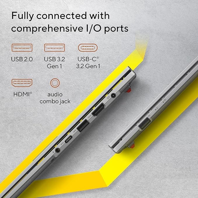 ASUS Vivobook 15 E1504FA Laptop,15.6” Full HD Display, AMD Ryzen 3 Processor, 8GB RAM, 512GB PCIe SSD, Windows 11 - Sillver - Image 4