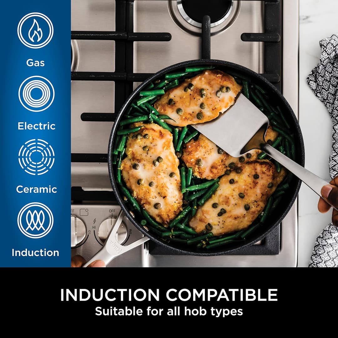 NINJAFoodi ZEROSTICK Stainless Steel 3 Piece Pan set 16/18/20cm Saucepans, non stick, C63000UK - Image 3