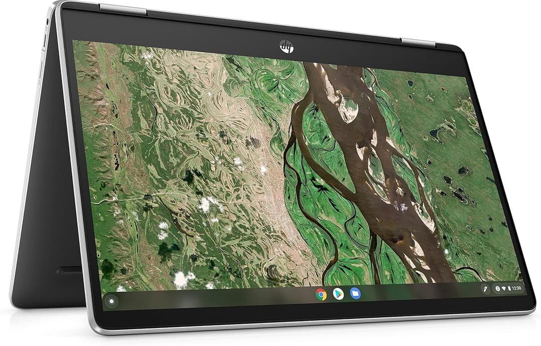 HP Chromebook x360 14b-cb0002na 14" FHD Touchscreen Laptop Intel Pentium Silver, 4GB, 64GB eMMC, Chrome OS, Silver - Image 1