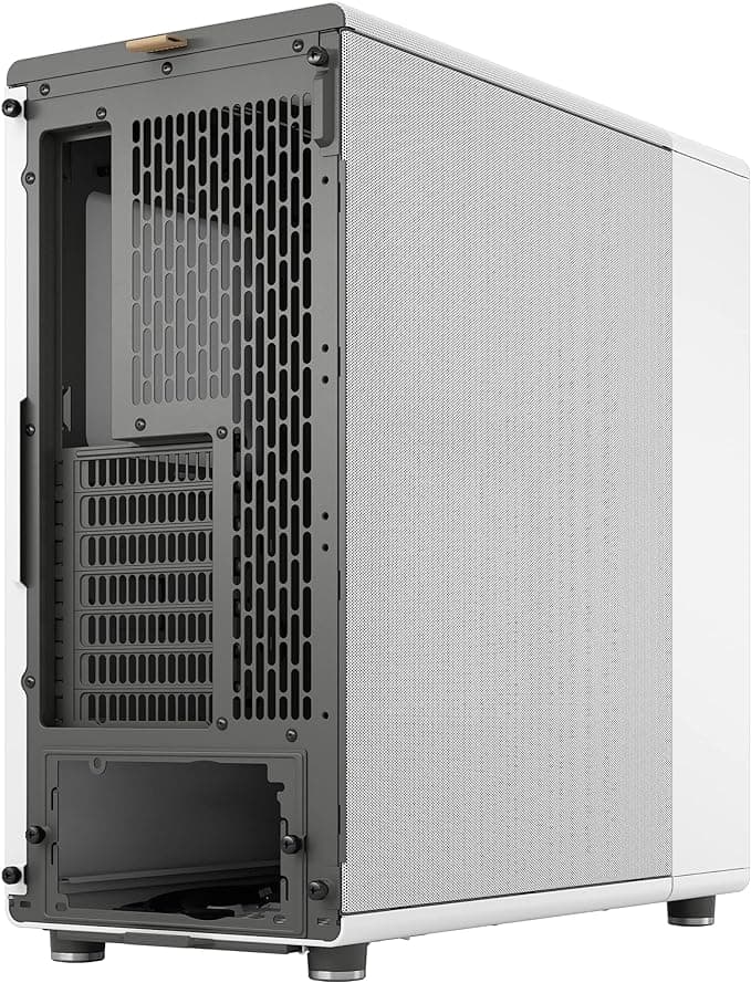 Fractal Design North ATX Mid Tower PC Gaming Case Mesh Side Panel Chalk White with Oak Front - Image 4