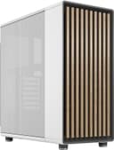 Fractal Design North ATX Mid Tower PC Gaming Case Mesh Side Panel Chalk White with Oak Front thumbnail 1