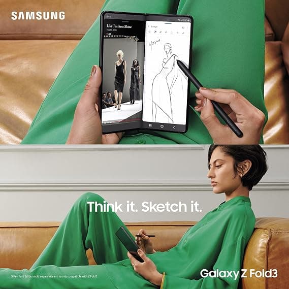 Samsung Galaxy Z Fold3 5G 256GB Dual SIM Smartphone - Phantom Black - Image 3