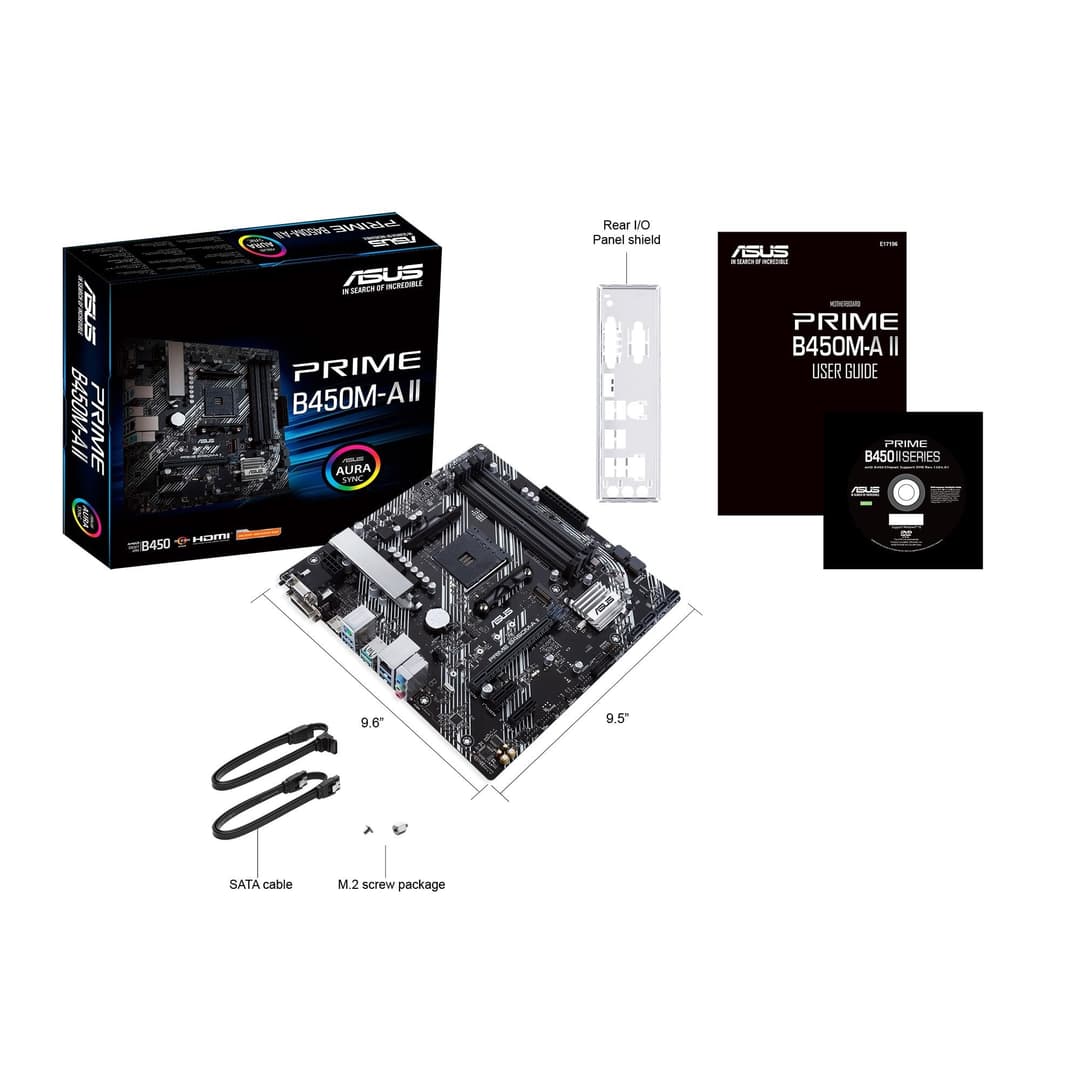 ASUS PRIME B450M-A II Micro ATX Motherboard - Black - Image 8