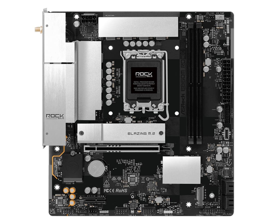 Asrock B860M Rock WiFi Intel B860 LGA 1851 (Socket V1) micro ATX - Image 2